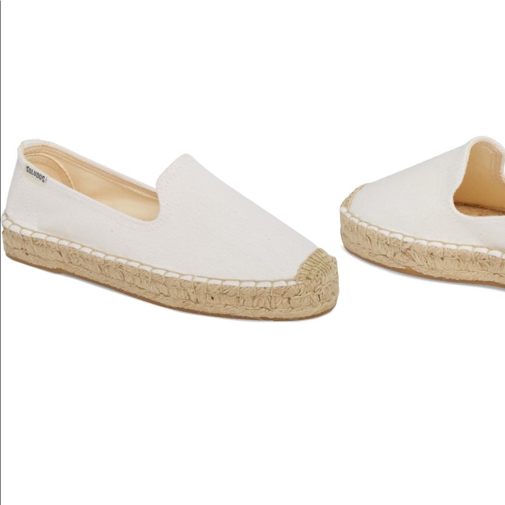 NEW Soludos white platform espadrille flat 7.5